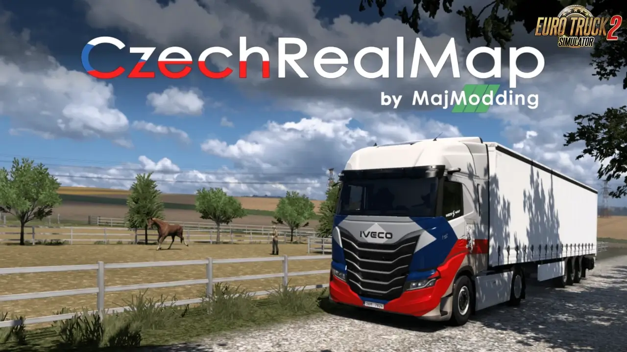 CzechRealMap 1:1 v3.0.3 By MajModding (1.54.x) for ETS2