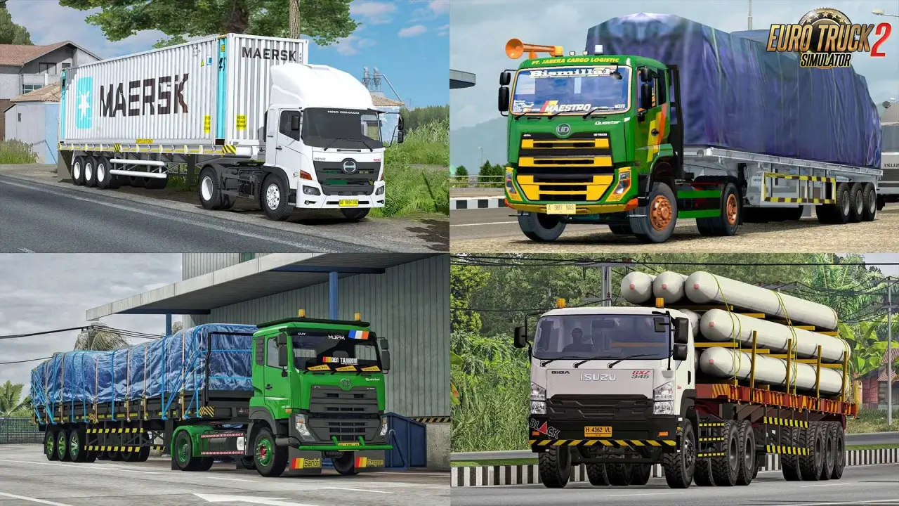 Indonesia Truck Pack - 8 Trucks v1.1 (1.54.x) for ETS2