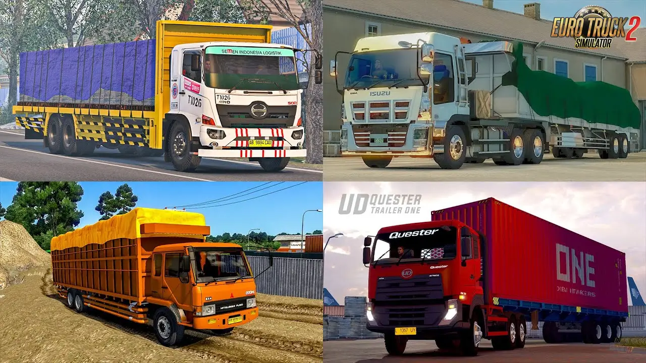 Indonesia Truck Pack - 8 Trucks v1.1 (1.54.x) for ETS2