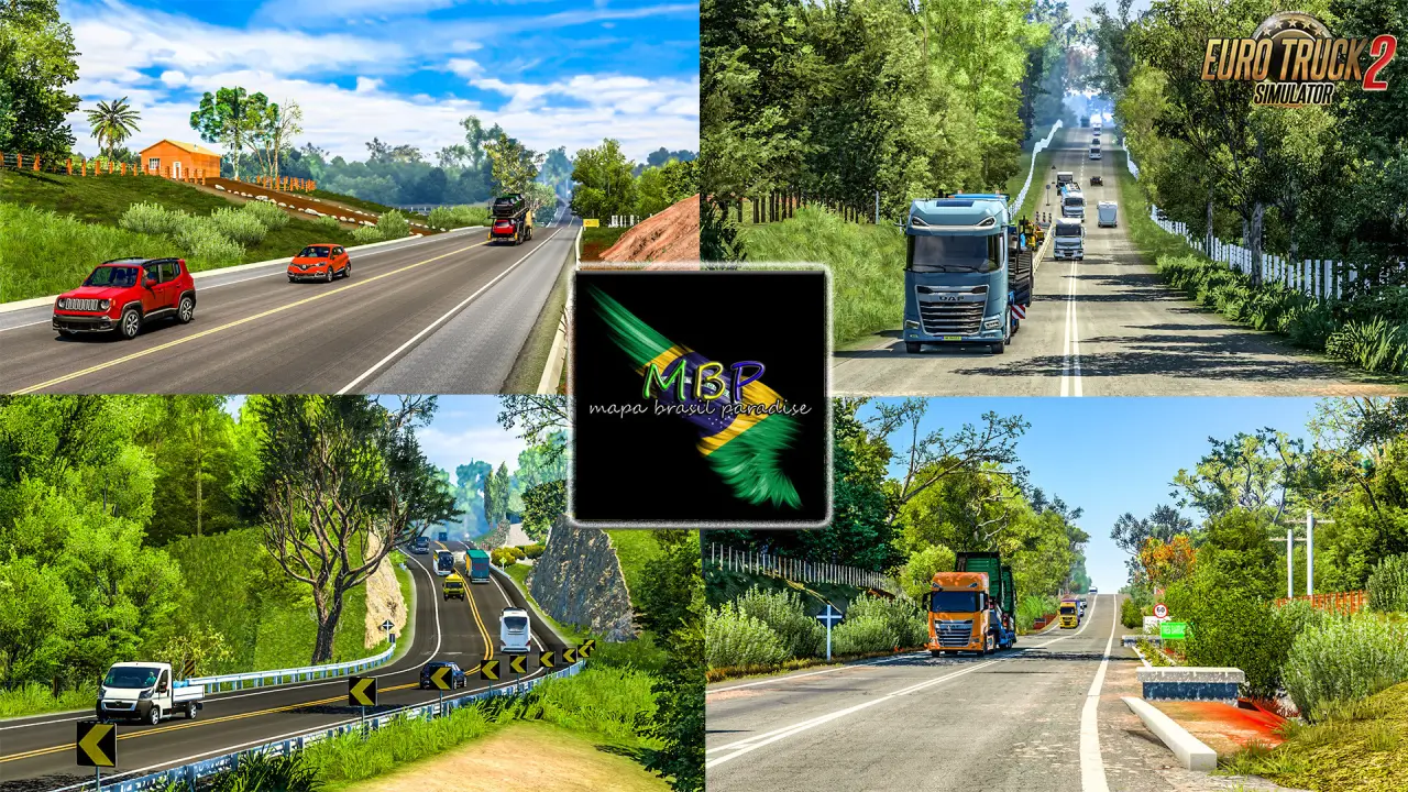 Mapa Brasil Paradise v3.0 (1.54.x) for ETS2