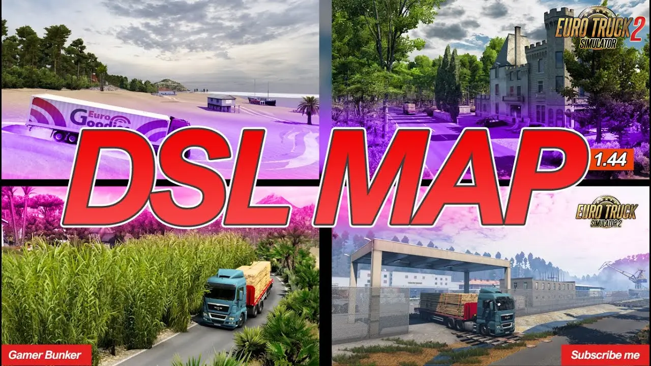 DSL Map (Extreme Roads) v1.3 (1.55.x) for ETS2