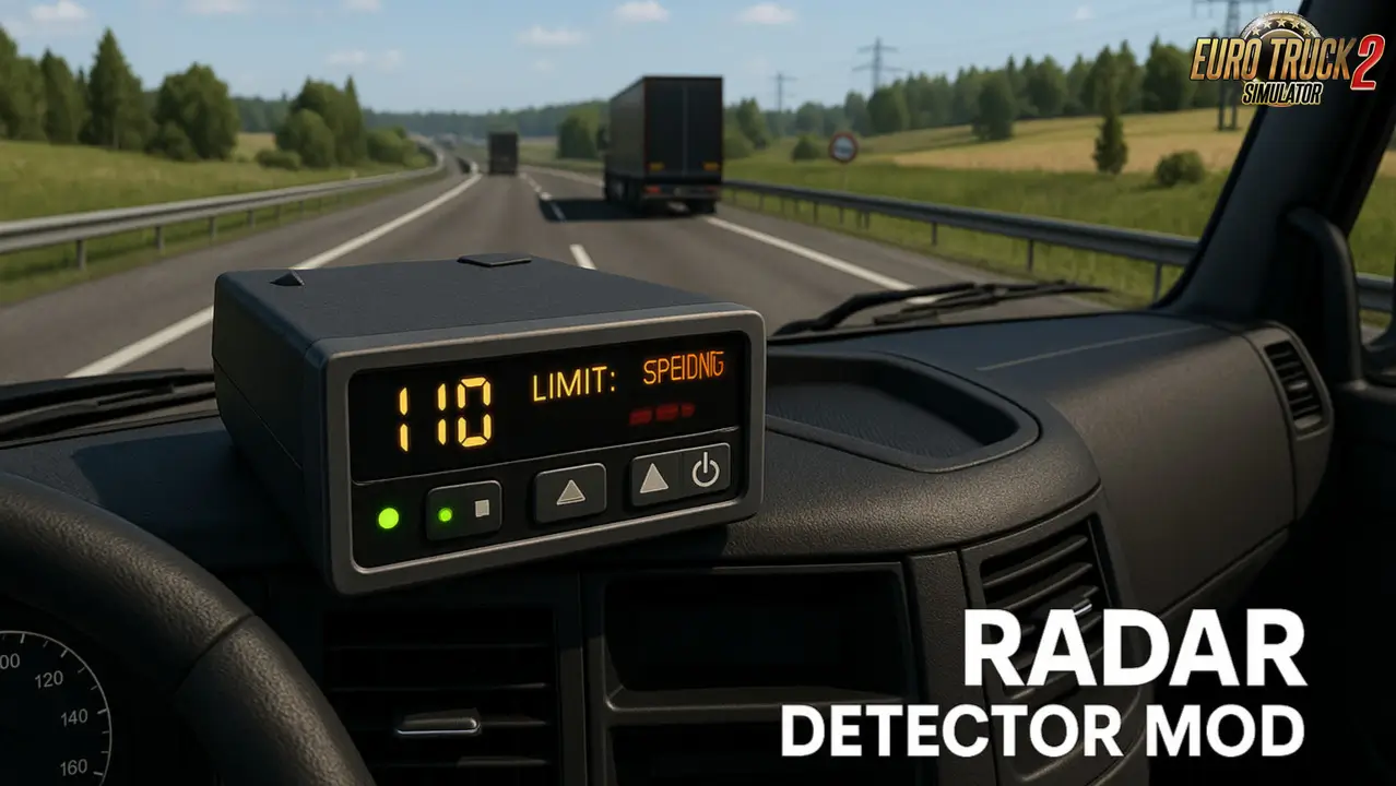 Radar Detector Mod + Language Pack v2.1.7 (1.55.x) for ETS2