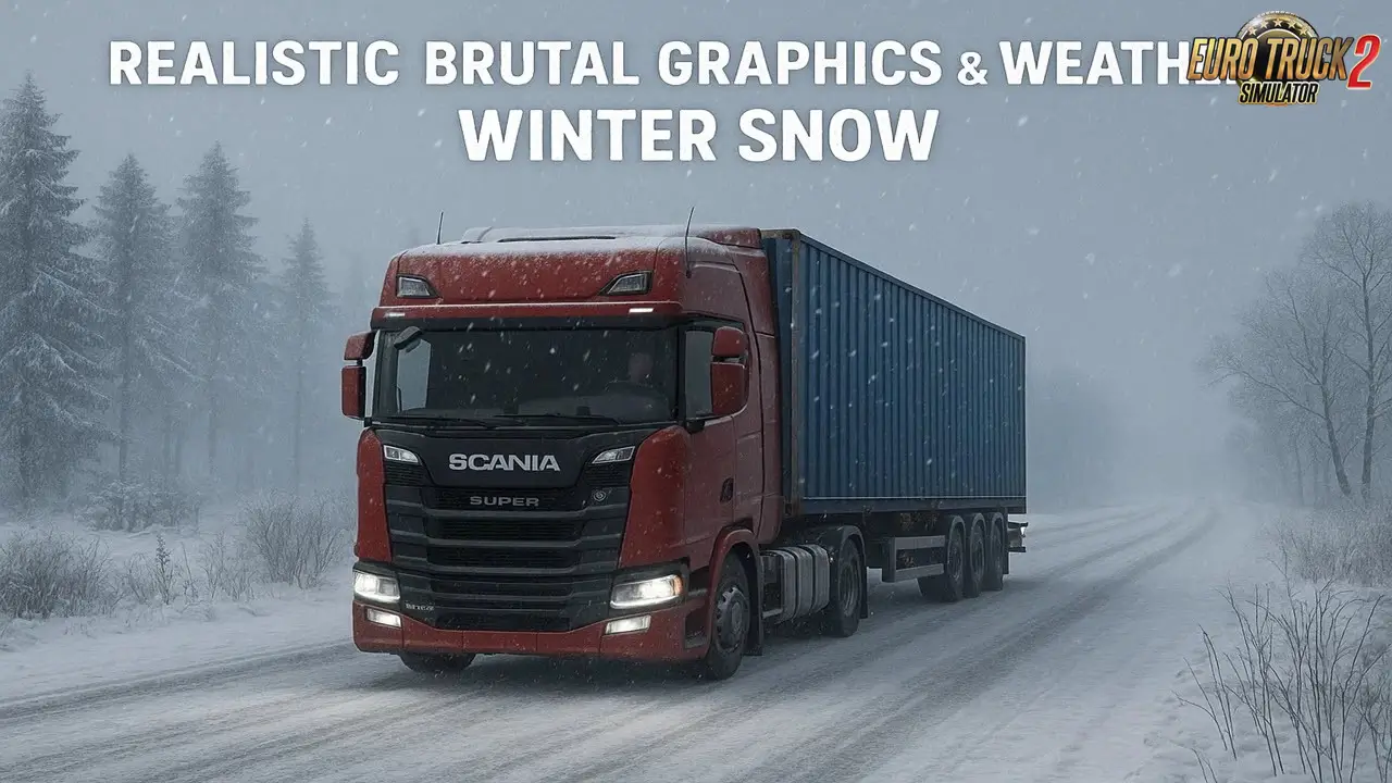 Realistic Brutal Graphics & Weather Winter Snow v1.8 (1.55.x)