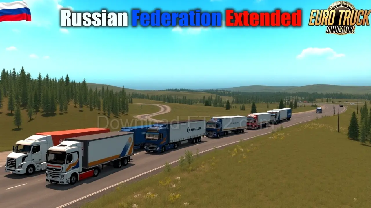 Russian Federation Extended Map v5.0 (1.55.x) for ETS2
