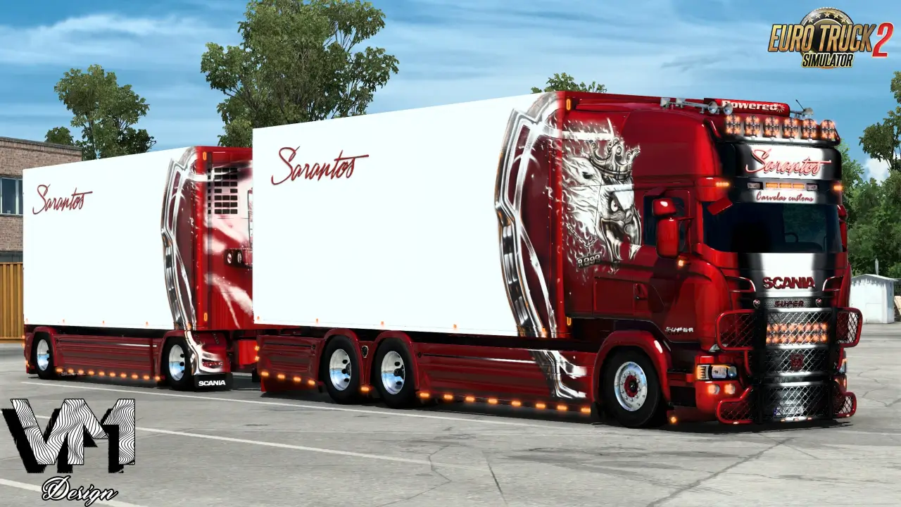 Scania R999 Sarantos Truck + Trailer v1.4 (1.57.x) for ETS2