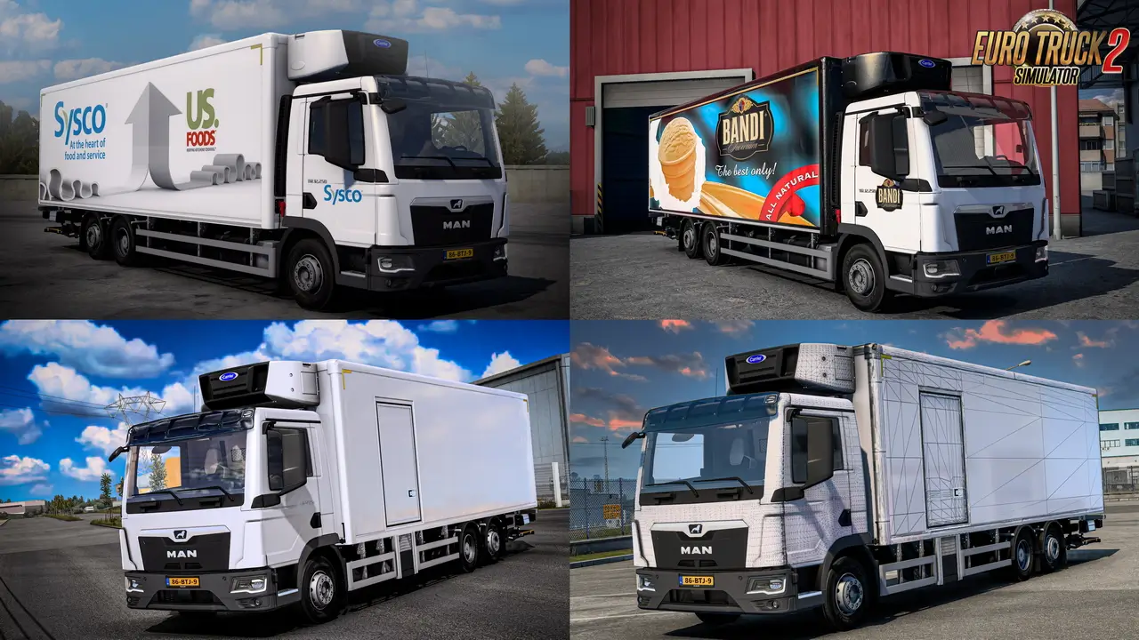 Man TGL 6x2 Truck + Interior v1.2 (1.58.x) for ETS2