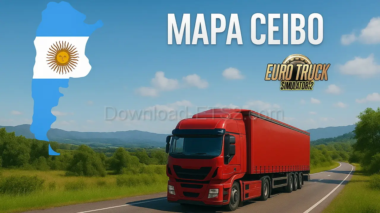 Mapa Ceibo (Argentina Map) v2.8.1 (1.55.x) for ETS2