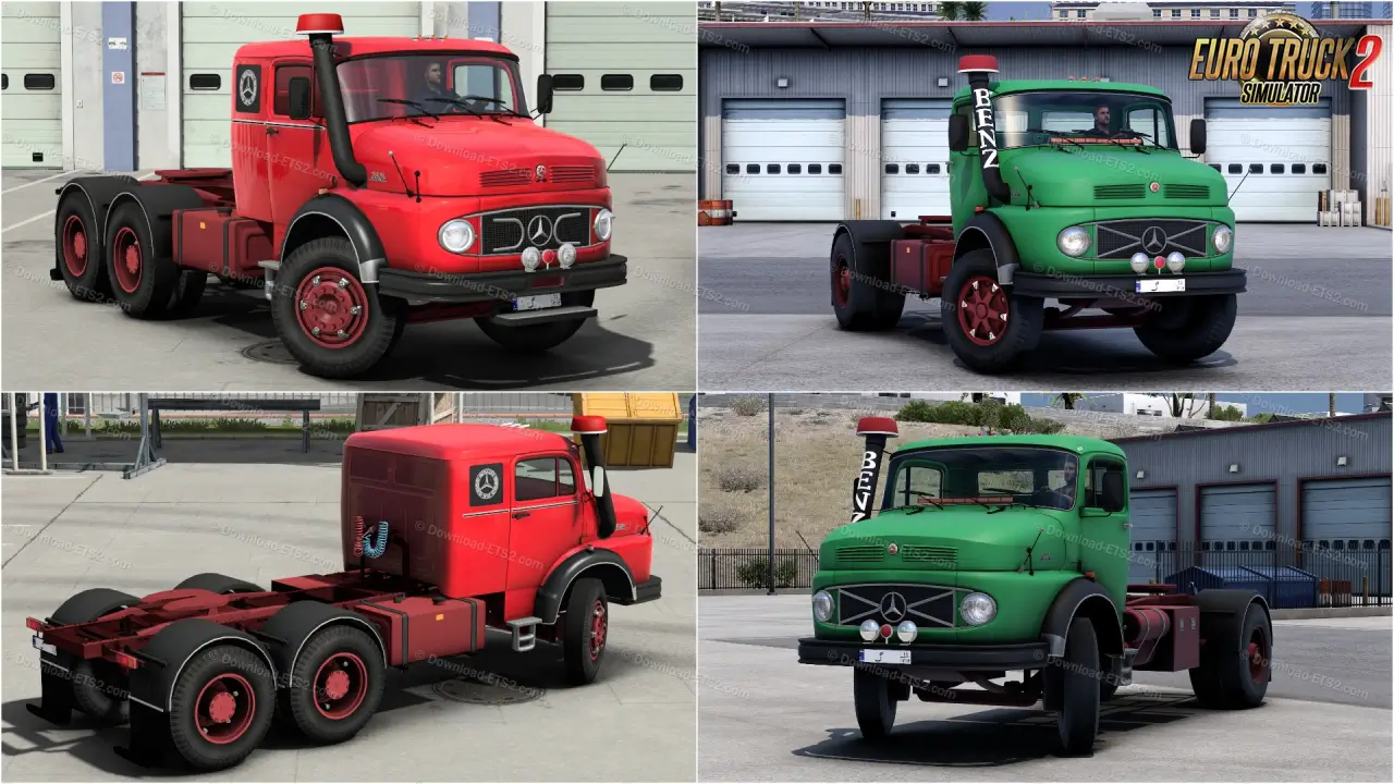 Mercedes Benz 1924 & 2628 + Interior v2.0 (1.55.x) for ETS2