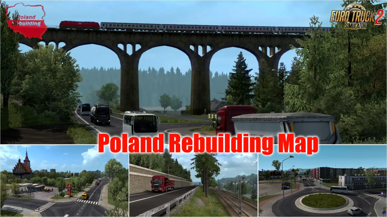 Poland Rebuilding Map v2.6 (1.55.x) for ETS2