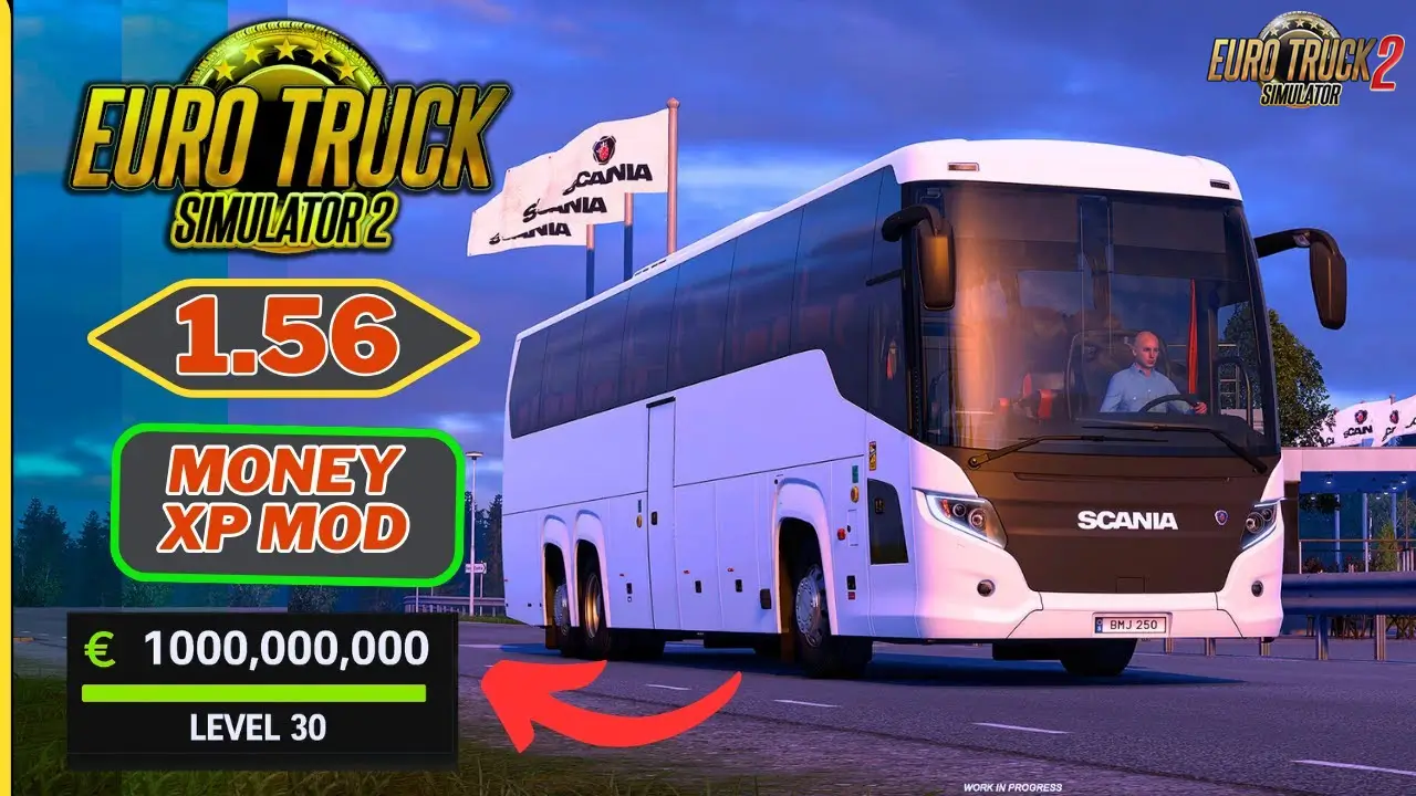 Money & XP Mod v1.8 (1.56.x) for ETS2