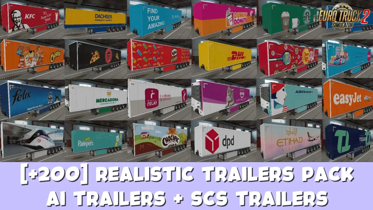 Realistic Trailers Pack v25.2 (1.55.x) for ETS2