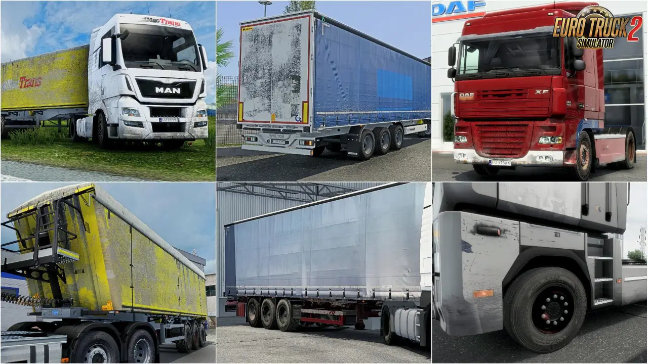 Realistic Trucks and Trailers Skins v1.2 (1.55.x) for ETS2