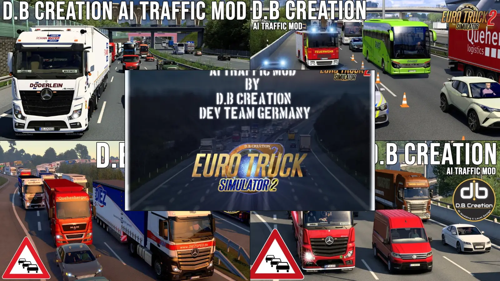 D.B Creations AI Traffic Mod v10.5.4 (1.57.x) for ETS2