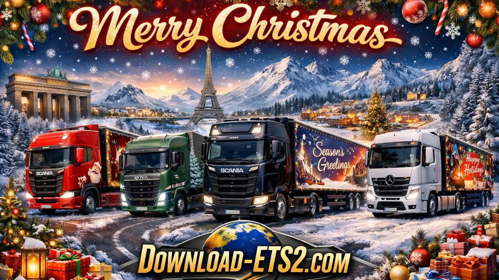 Merry Christmas and Happy Holidays 2026 from Download-ETS2.com