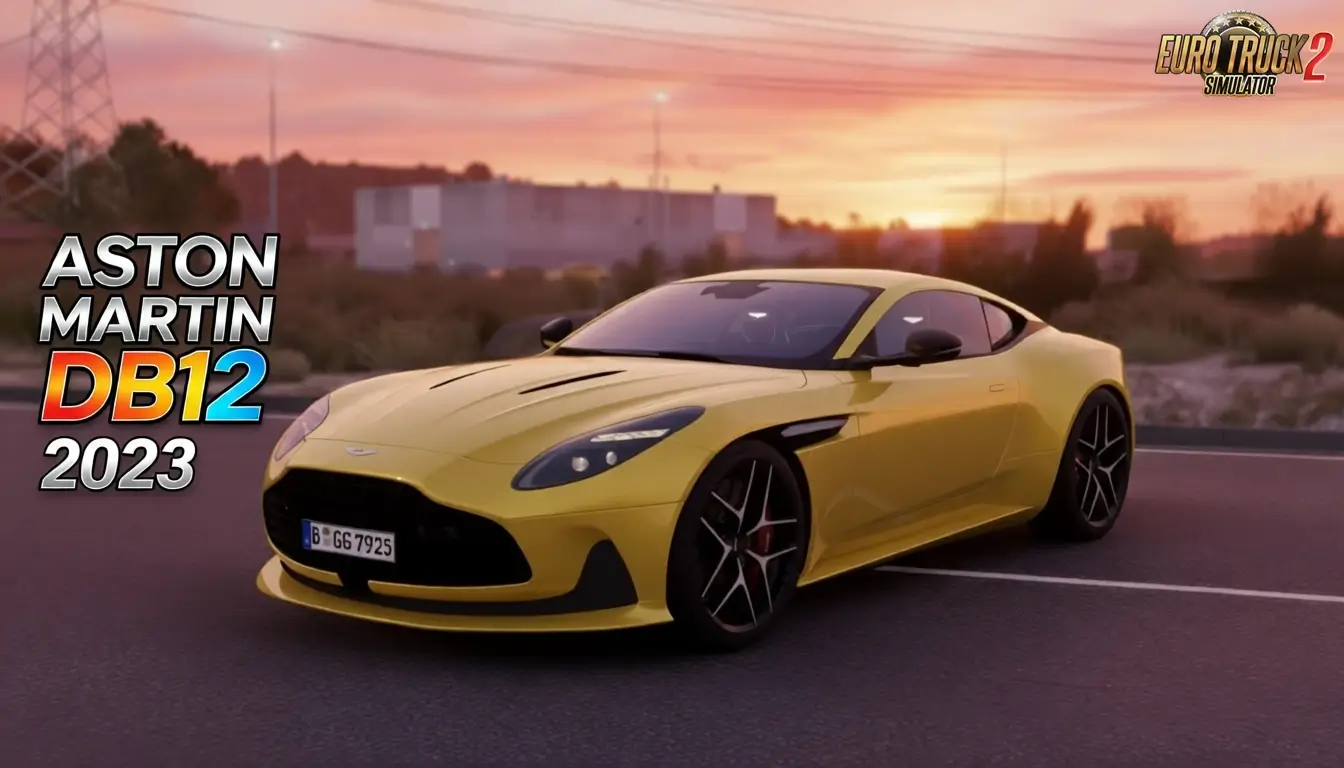 Aston Martin DB12 2023 + Interior v1.5 (1.58.x) for ETS2