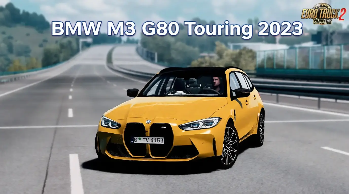 BMW M3 G80 Touring 2023 + Interior v3.2 (1.59.x) for ETS2