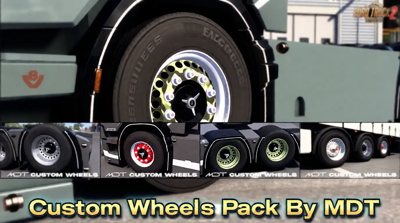 Custom Wheels Pack v1.1 By MDT (1.57.x) for ETS2