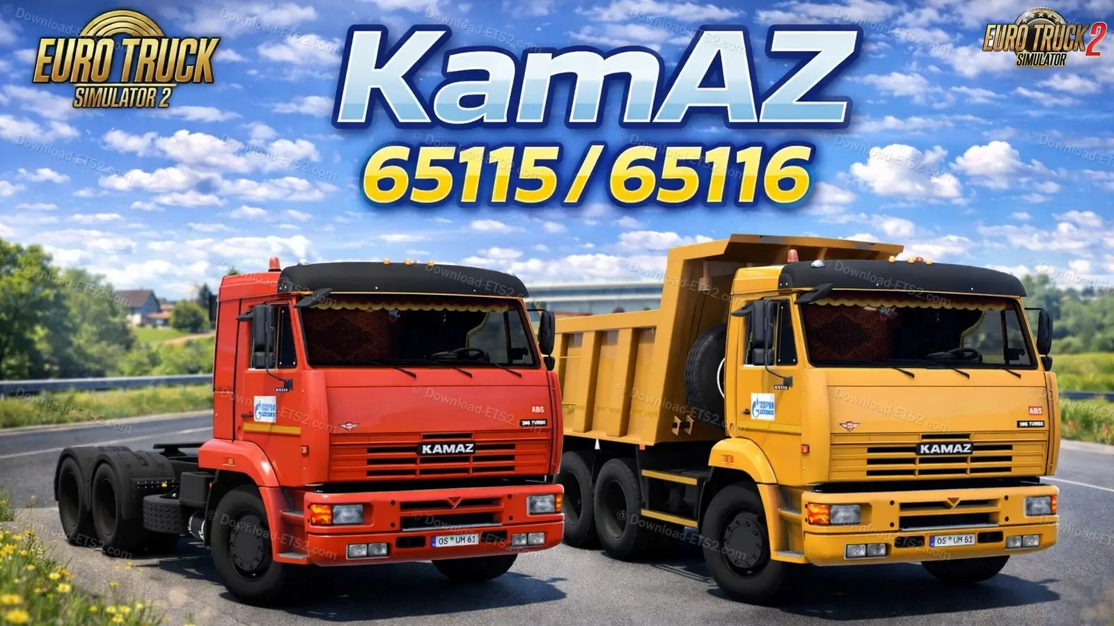 KamAZ 65115 / 65116 + Interior v2.1 (1.57.x) for ETS2