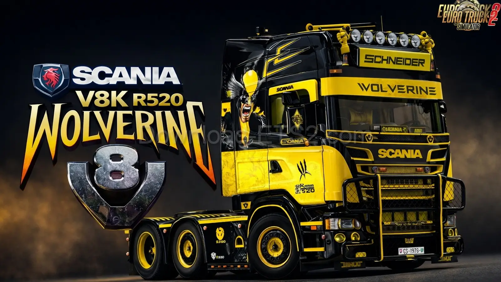 Scania V8K R520 Wolverine + Trailer v1.8 (1.58.x) for ETS2