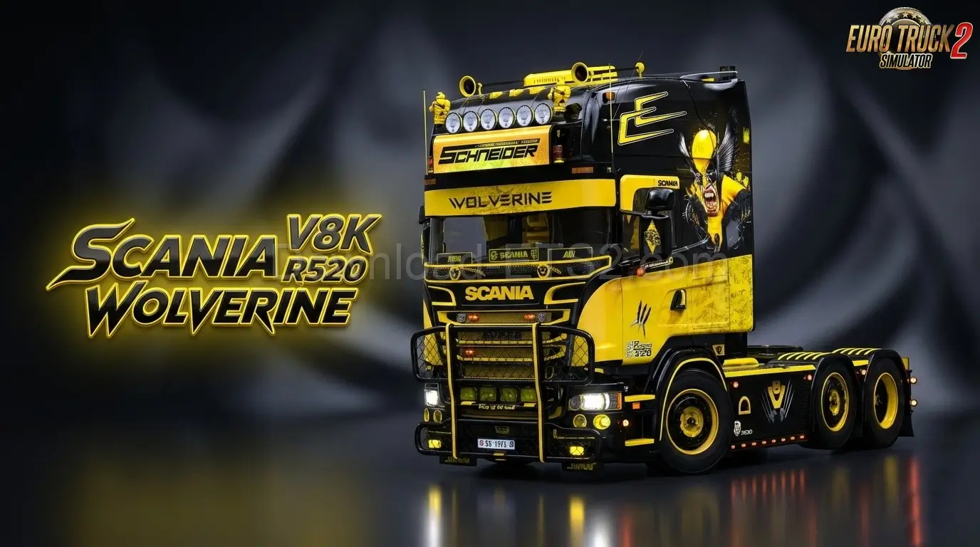 Scania V8K R520 Wolverine + Trailer v1.7 (1.57.x) for ETS2
