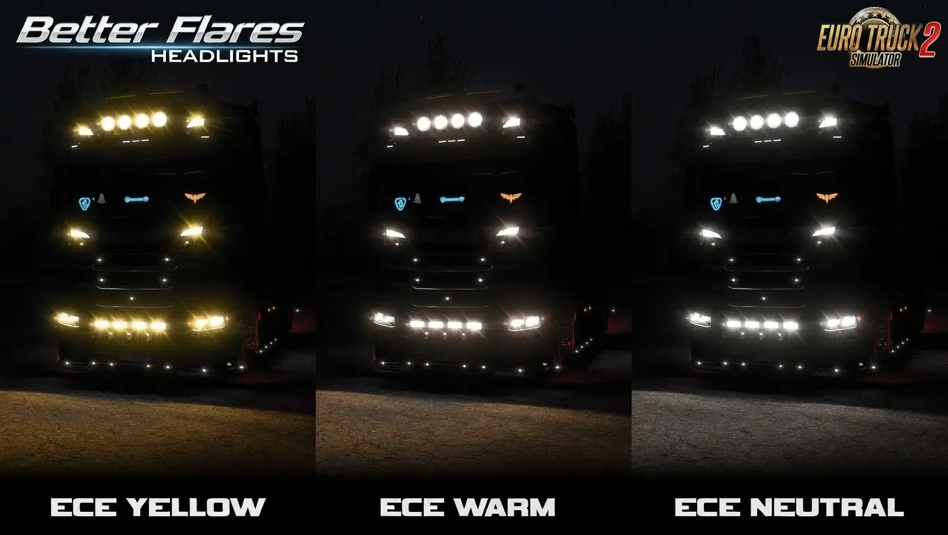 Better Flares Mod v4.6.6 (1.58.x) for ETS2