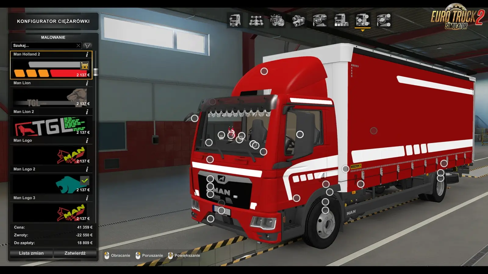 MAN TGL 2021 Truck + Interior v2.2 (1.58.x) for ETS2