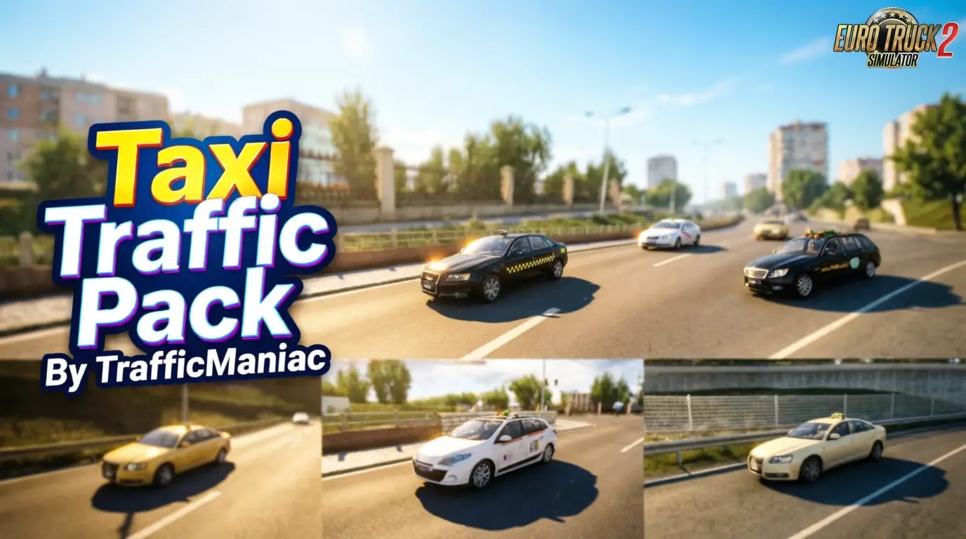 Taxi Traffic Pack v3.5.11 By TrafficManiac (1.58.x) for ETS2