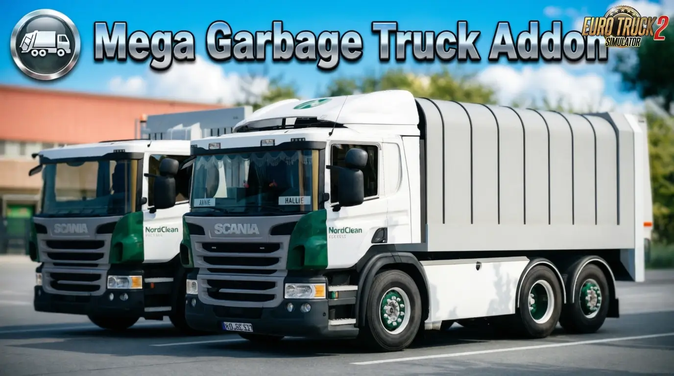 Mega Garbage Truck Addon v2.0 (1.58.x) for ETS2