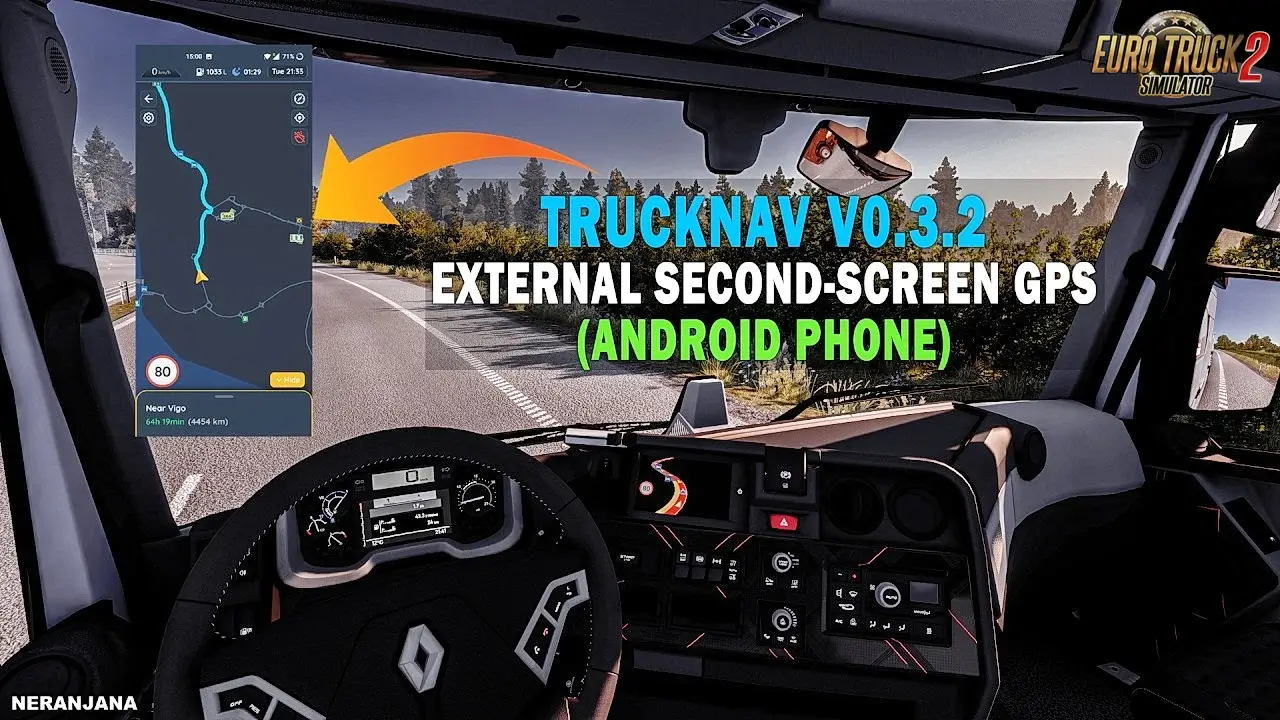 External Second Screen GPS v0.4.4 (1.58.x) for ETS2