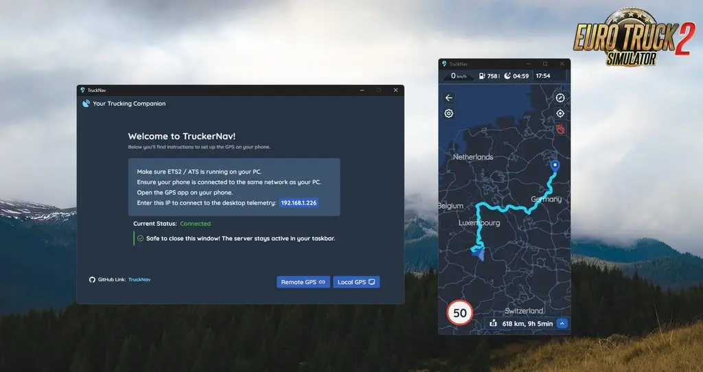External Second Screen GPS v0.4.4 (1.58.x) for ETS2