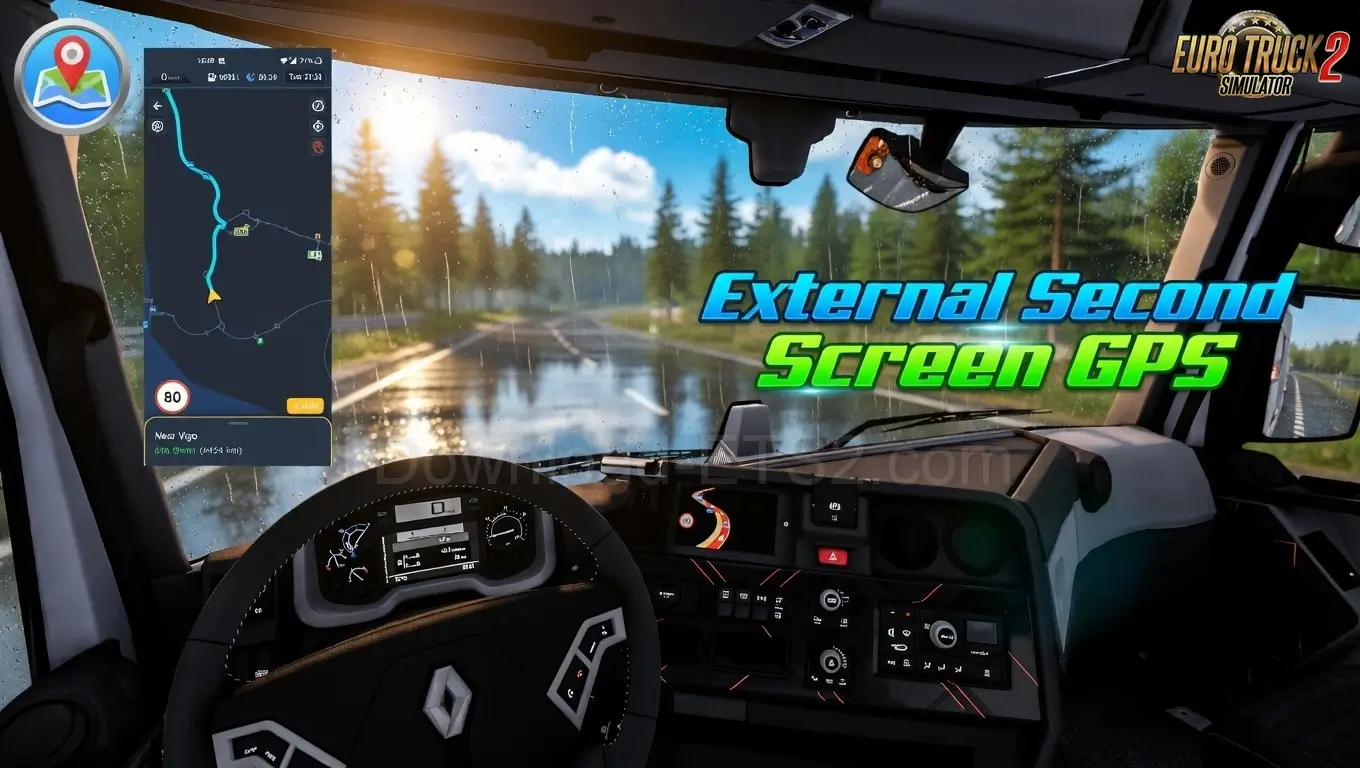 External Second Screen GPS v0.4.2 (1.58.x) for ETS2