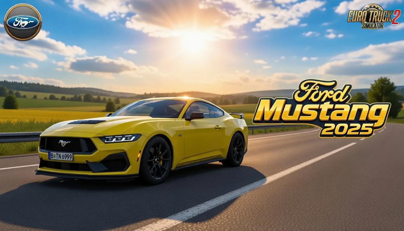 Ford Mustang 2025 + Interior v1.2 (1.58.x) for ETS2