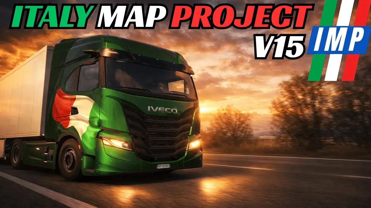 Italy Map Project (1.58.x) for ETS2 - Video Gameplay