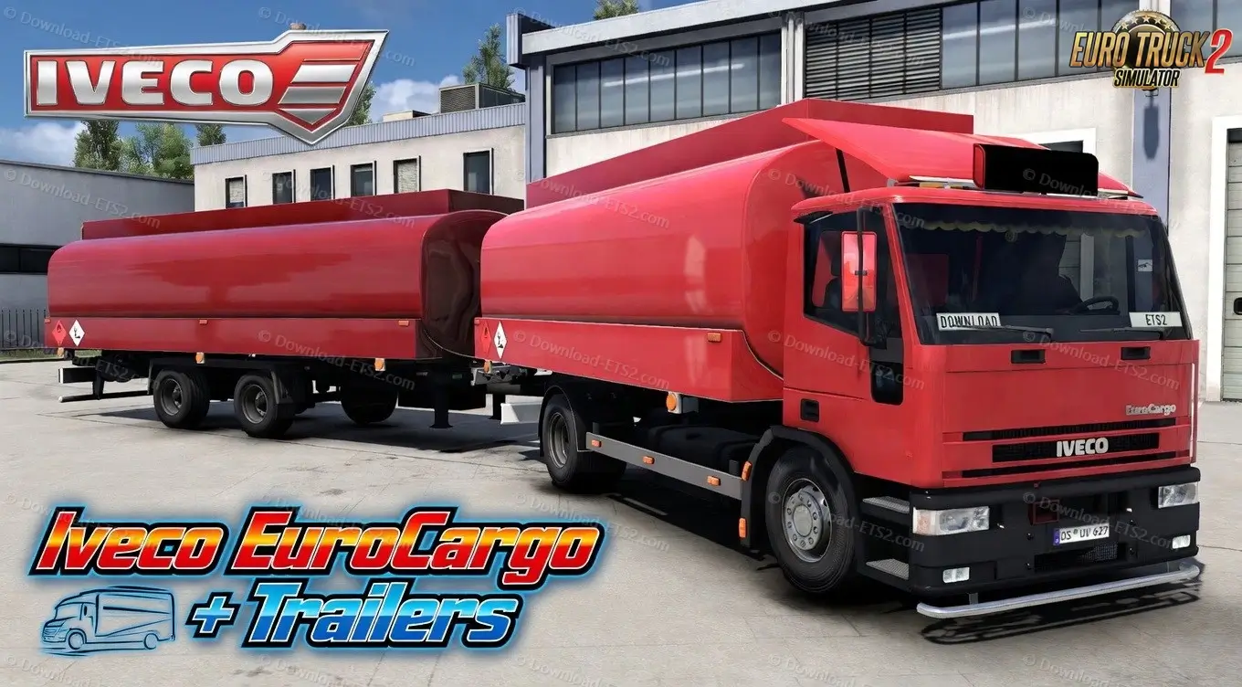Iveco EuroCargo + Interior + Trailers v1.5.7 (1.58.x) for ETS2