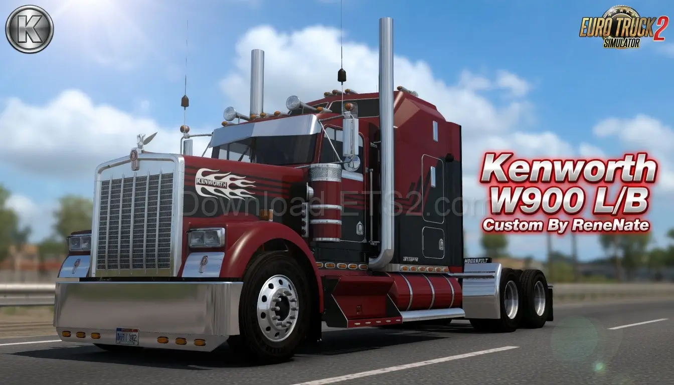 Kenworth W900 L/B Custom v1.9 By ReneNate (1.58.x) for ETS2