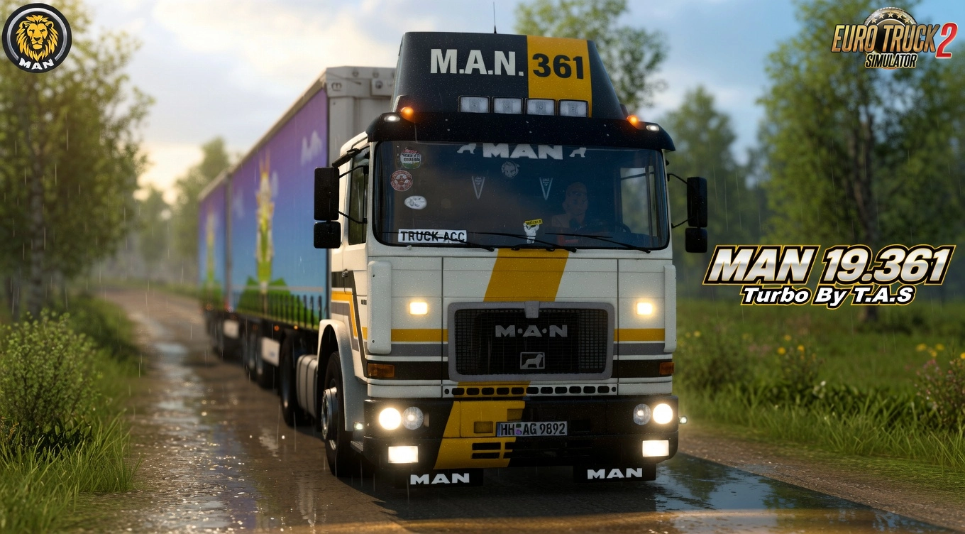 MAN 19.361 Turbo Truck + Interior v1.7 (1.58.x) for ETS2