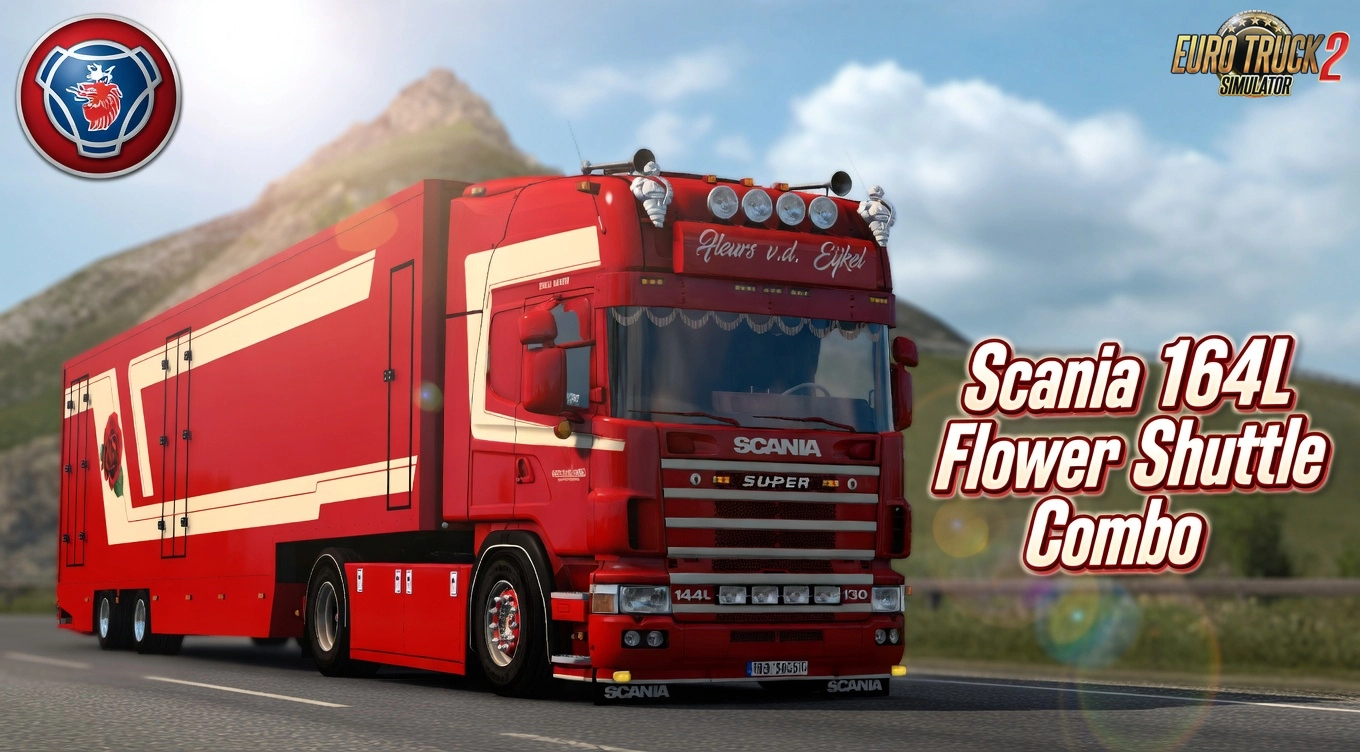 Scania 164L Flower Shuttle Combo v2.0 (1.58.x) for ETS2