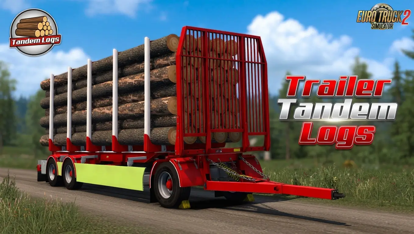 Trailer Tandem Logs v1.0 (1.58.x) for ETS2