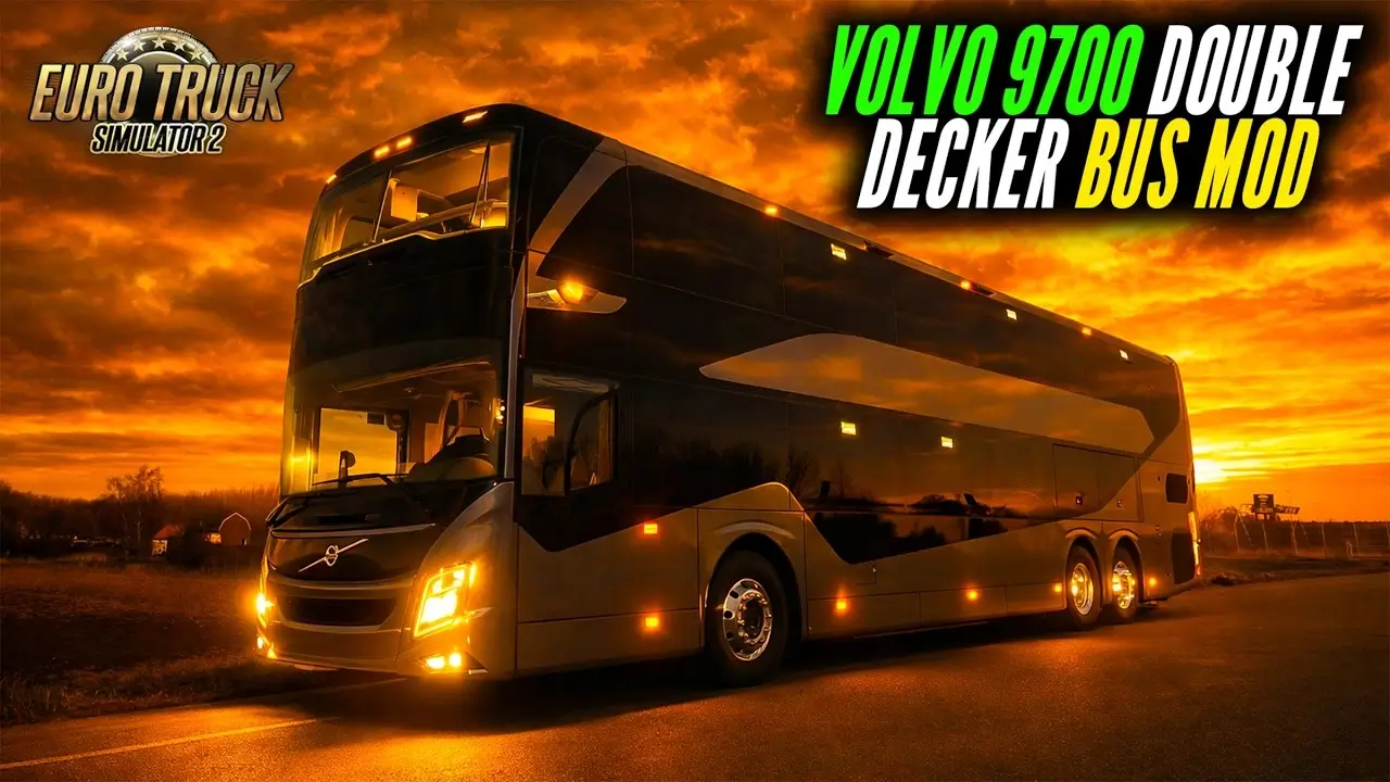 VOLVO 9700 Double Decker Bus for ETS2 - Video Gameplay