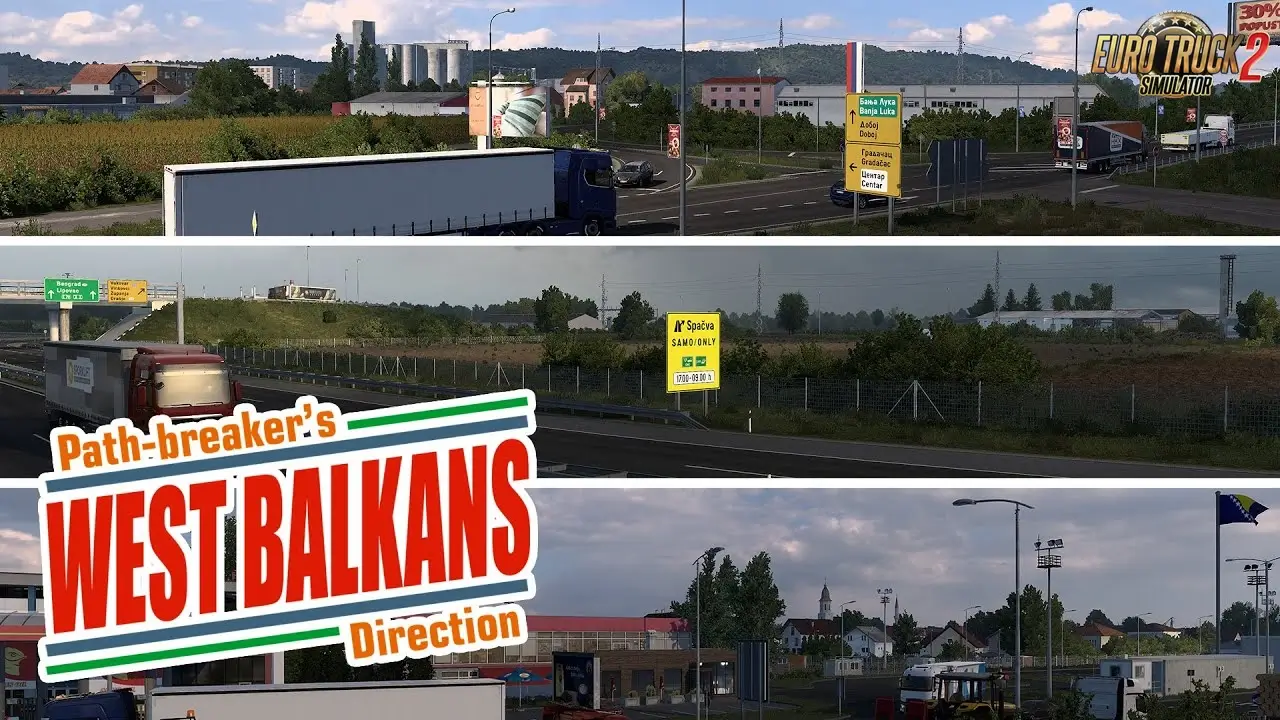 West Balkans Path Breakers Direction Map v5.2 (1.58.x) for ETS2