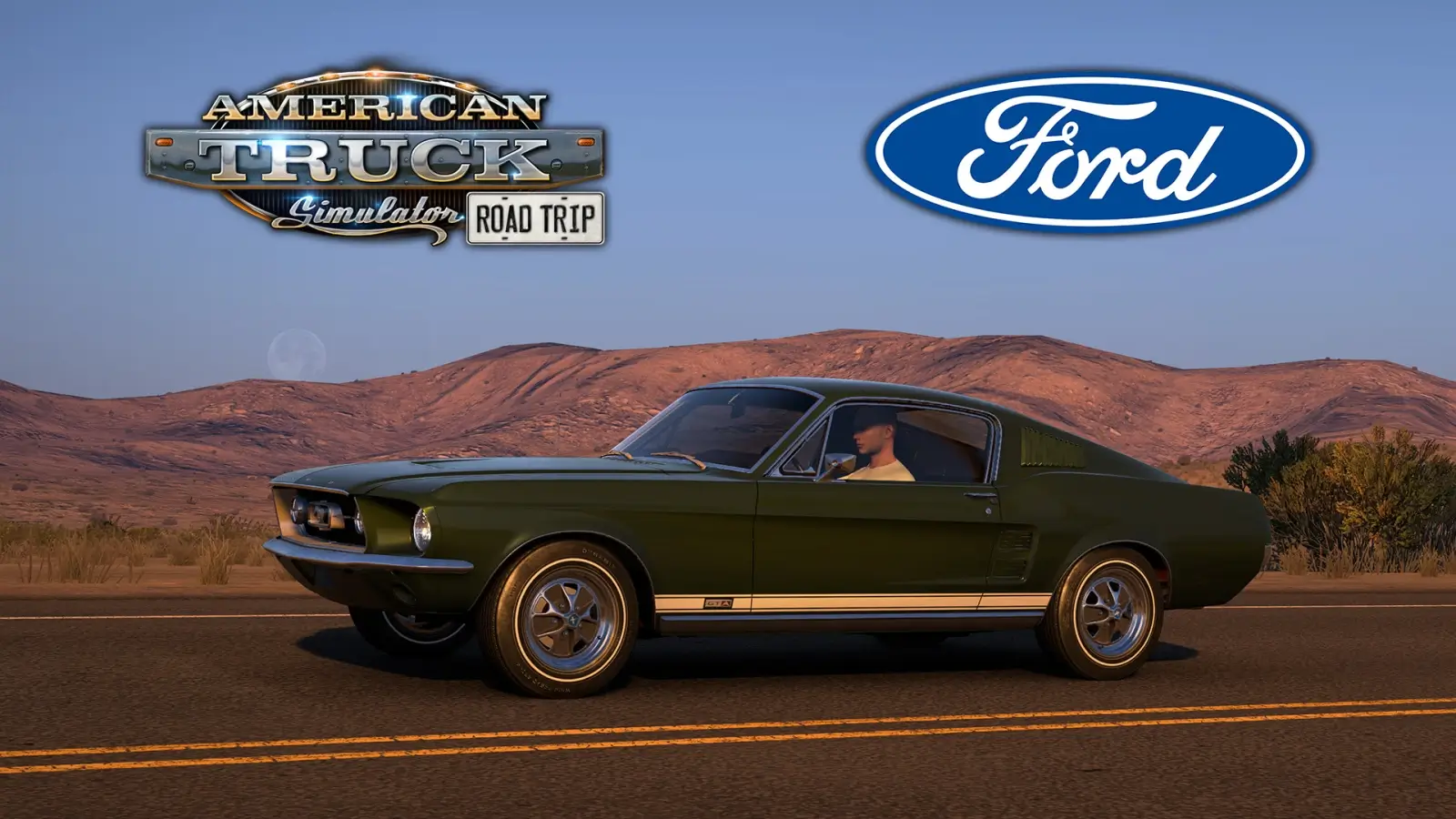 ATS Road Trip - Ford Car Pack: Mustang 67 in American Truck ATS Road Trip - Ford Car Pack: Mustang 67 in American Truck