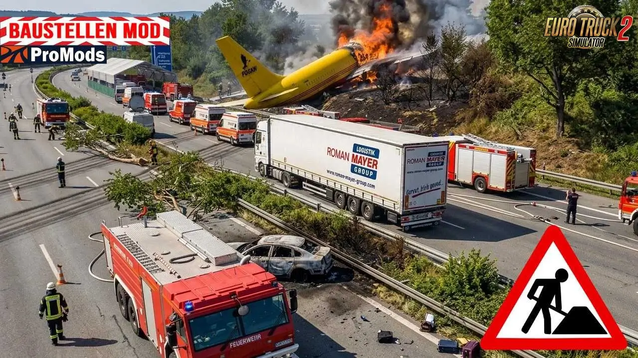 Construction Site Mod (Baustellenmod) v2.3 (1.58.x) for ETS2