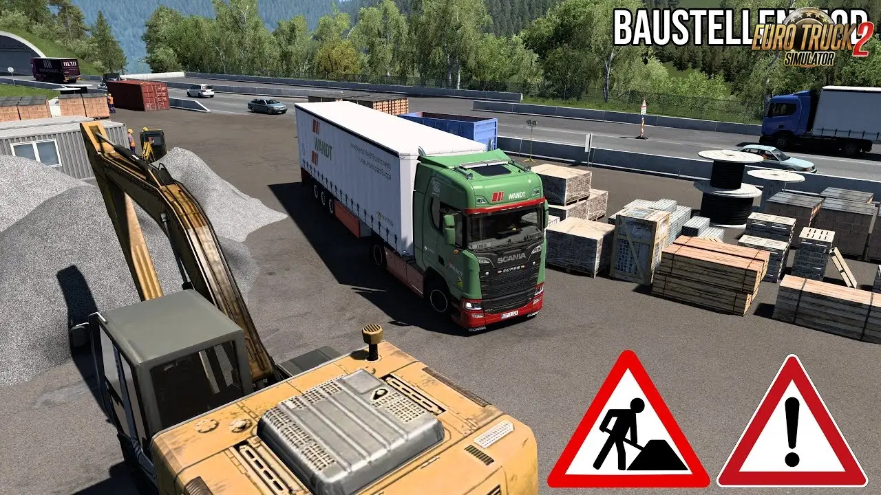Construction Site Mod (Baustellenmod) v2.3 (1.58.x) for ETS2