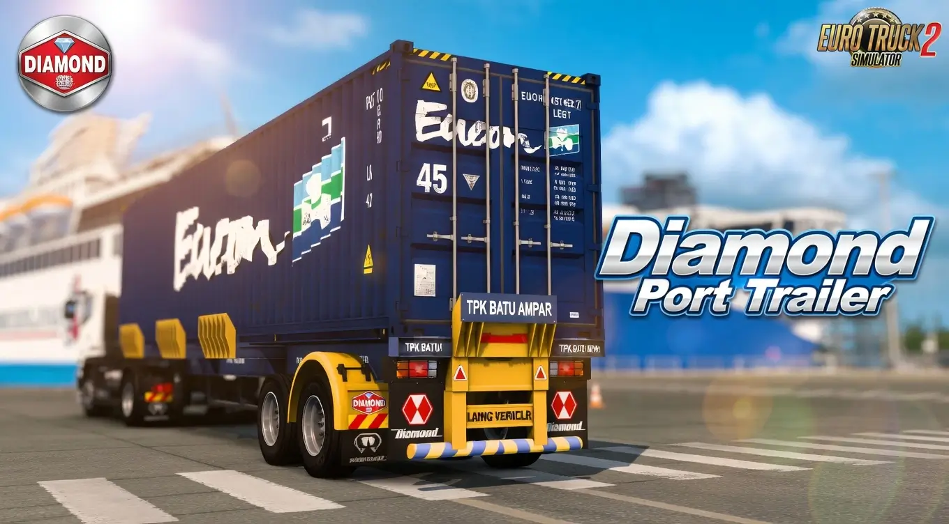 Diamond Port Trailer 45ft v1.0 (1.58.x) for ETS2