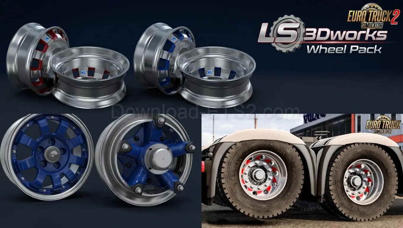 LS 3DWorks Wheel Pack v1.1 (1.58.x) for ETS2