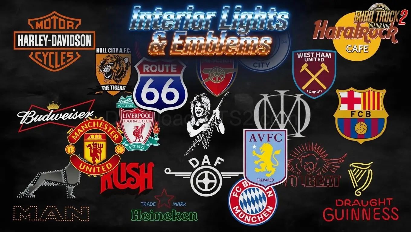 Interior Lights & Emblems v26.04 (1.59.x) for ETS2