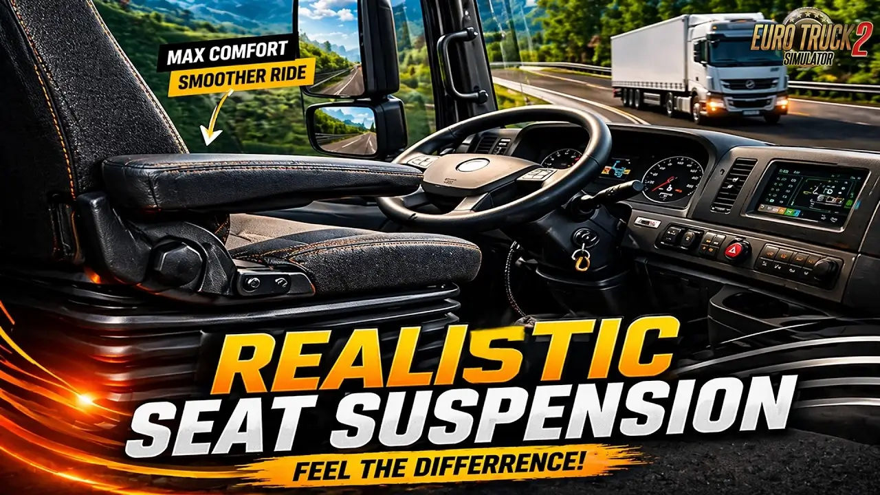 Realistic Air Seat Suspension Mod v2.2 (1.58.x) for ETS2