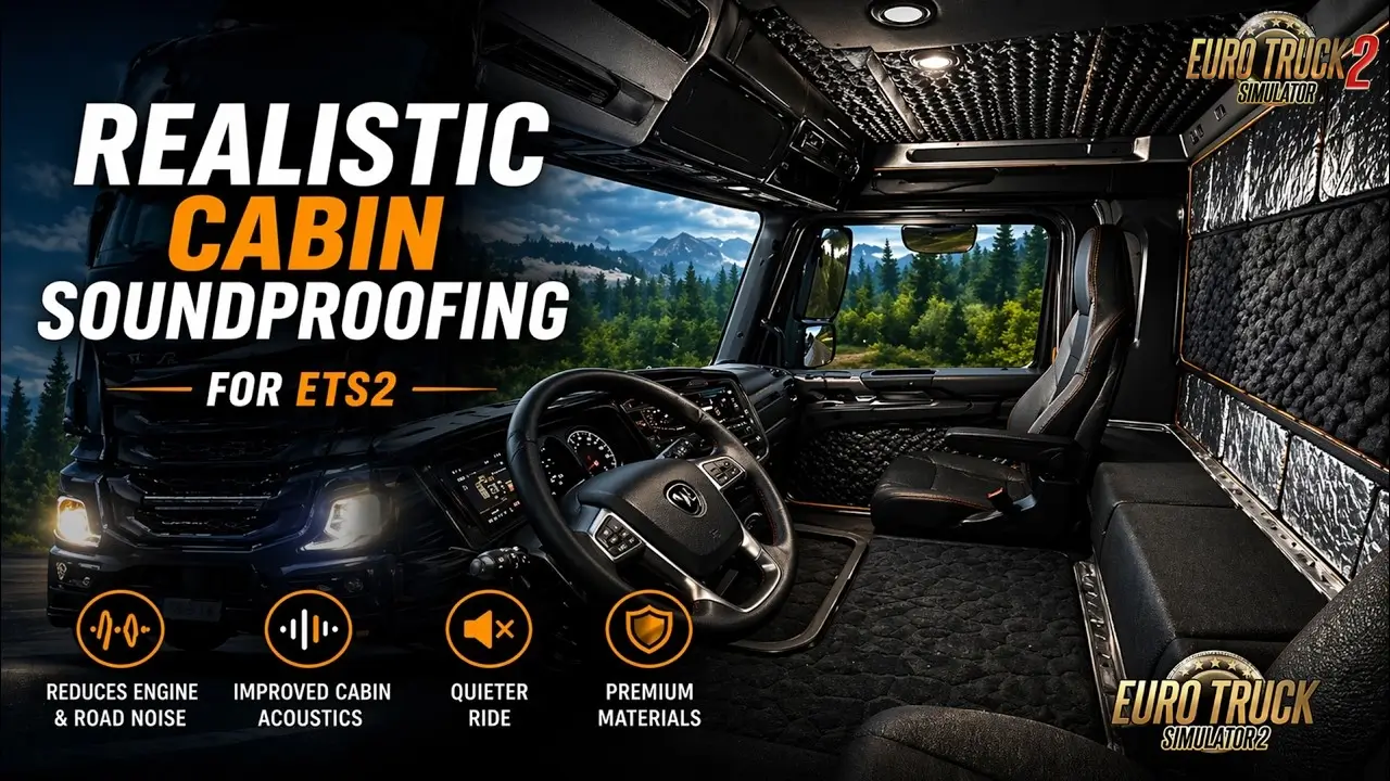 Realistic Cabin Soundproofing v1.0 (1.58.x) for ETS2