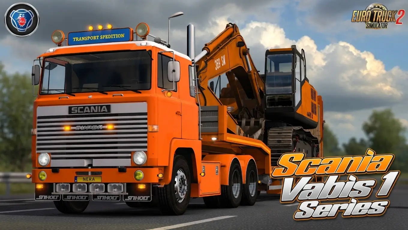 Scania Vabis 1 Series + Tandem Trailer v2.7 (1.58.x) for ETS2