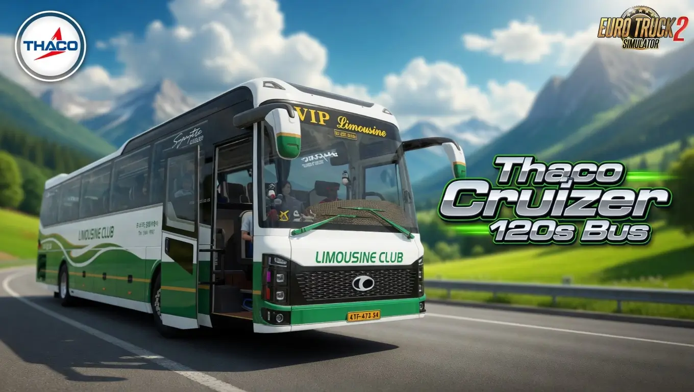 Thaco Cruizer 120s Bus + Interior v1.0 (1.58.x) for ETS2